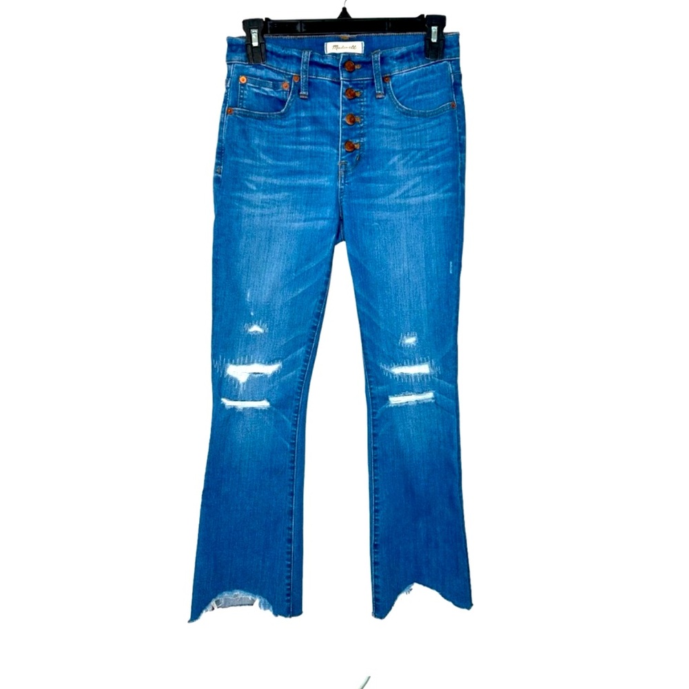 Madewell Cali Demi Boot Jeans Button fly Sz 26 Style# J0512‎ EUC